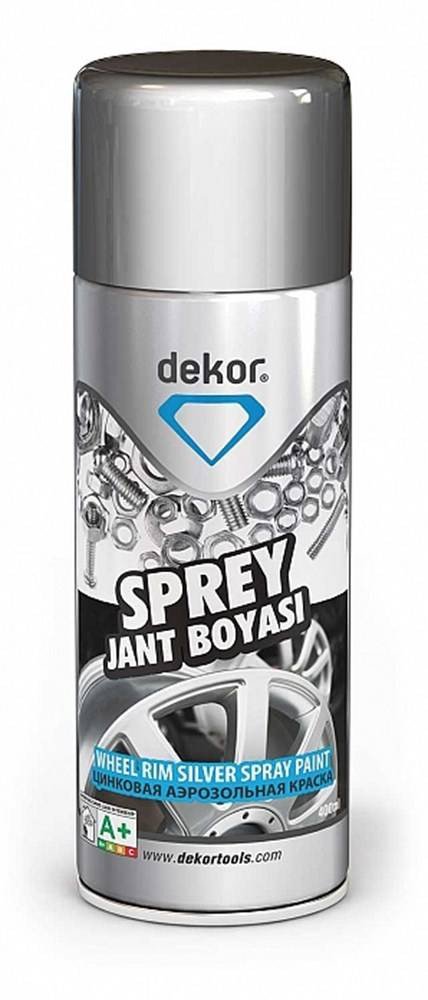 DEKOR Spray paint autowiel/velgen verf zilver (400ml)