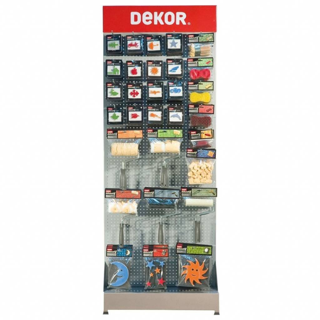 DEKOR Decoratie materialen compleet set stand 2,20 x 0,80 x 0,44 m.