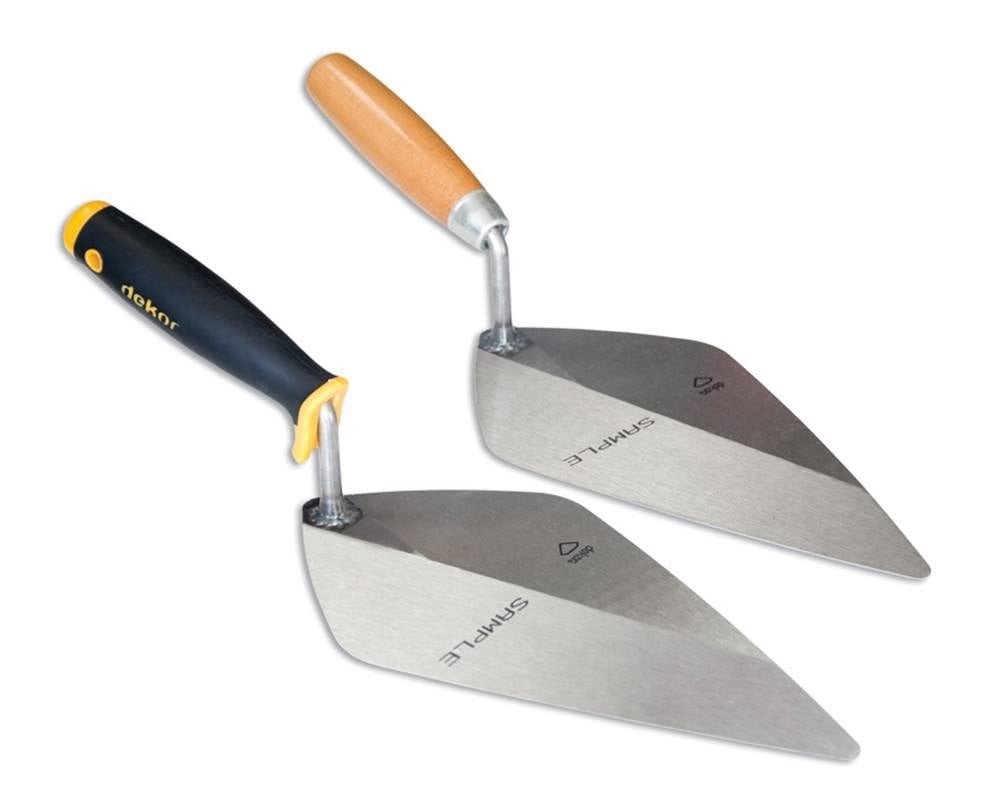 DEKOR Engelse punt troffel – Zacht handvat, Breedte 260X130 mm