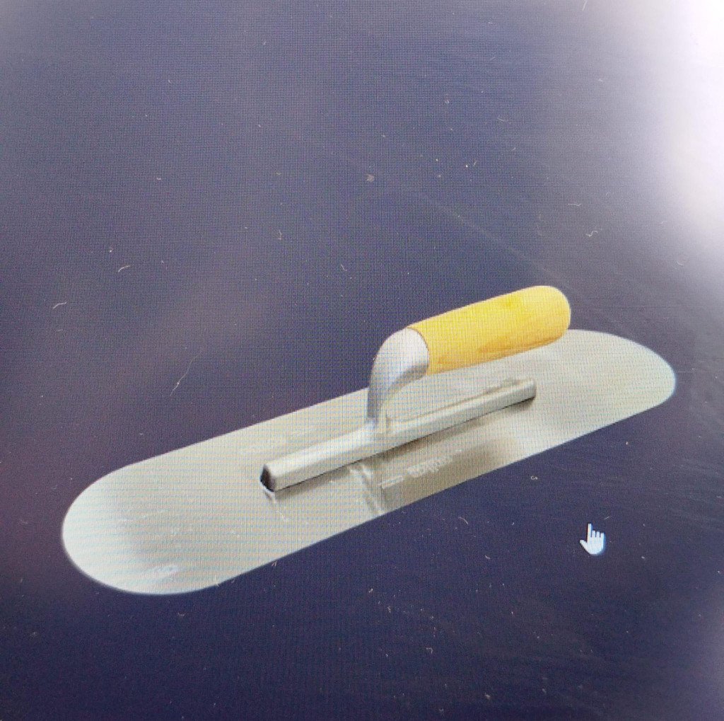 DEKOR Zwembad lijmspaan aluminium Houten handvat, 120×450 mm verenstaal