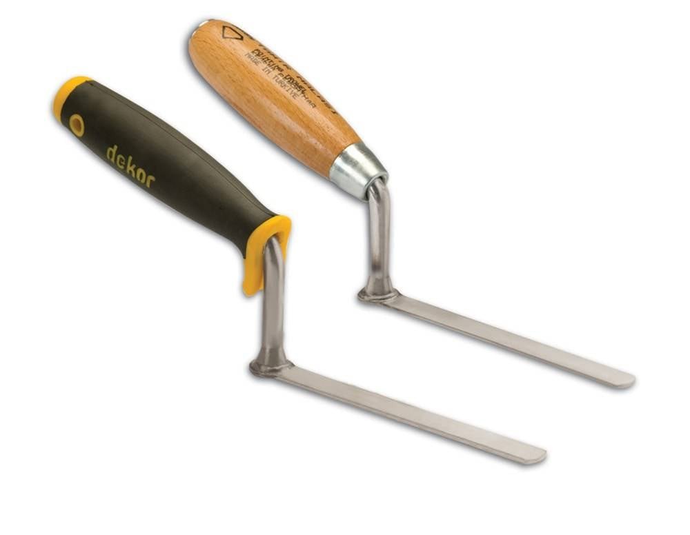 DEKOR Voegspijker troffel, 175×130 mm handgreep zacht, verenstaal