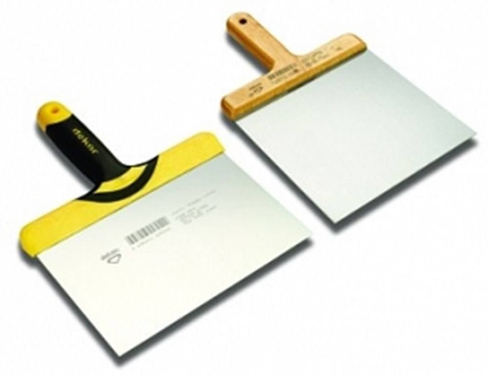 DEKOR Stopverf spatel standaard – Zacht handvat, 160×165 mm RVS