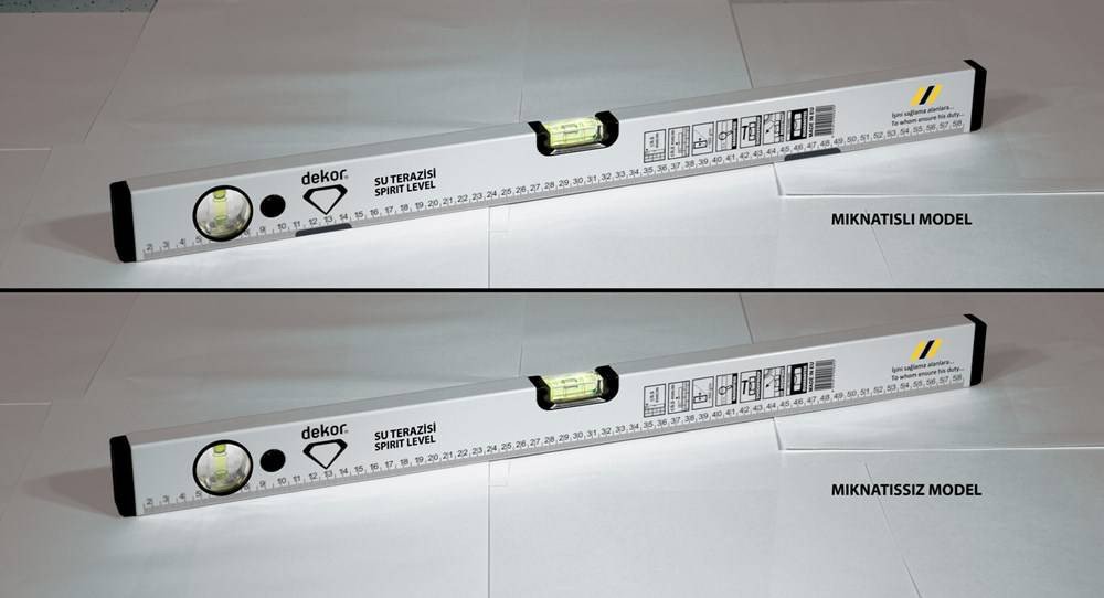 DEKOR Waterpas aluminium body 800x48x22mm