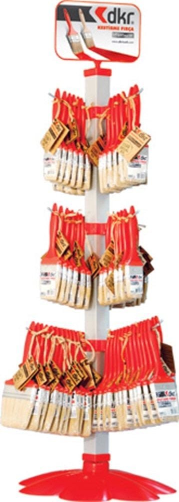 DKR Kwasten houten handvat display inhoud 144 stuks